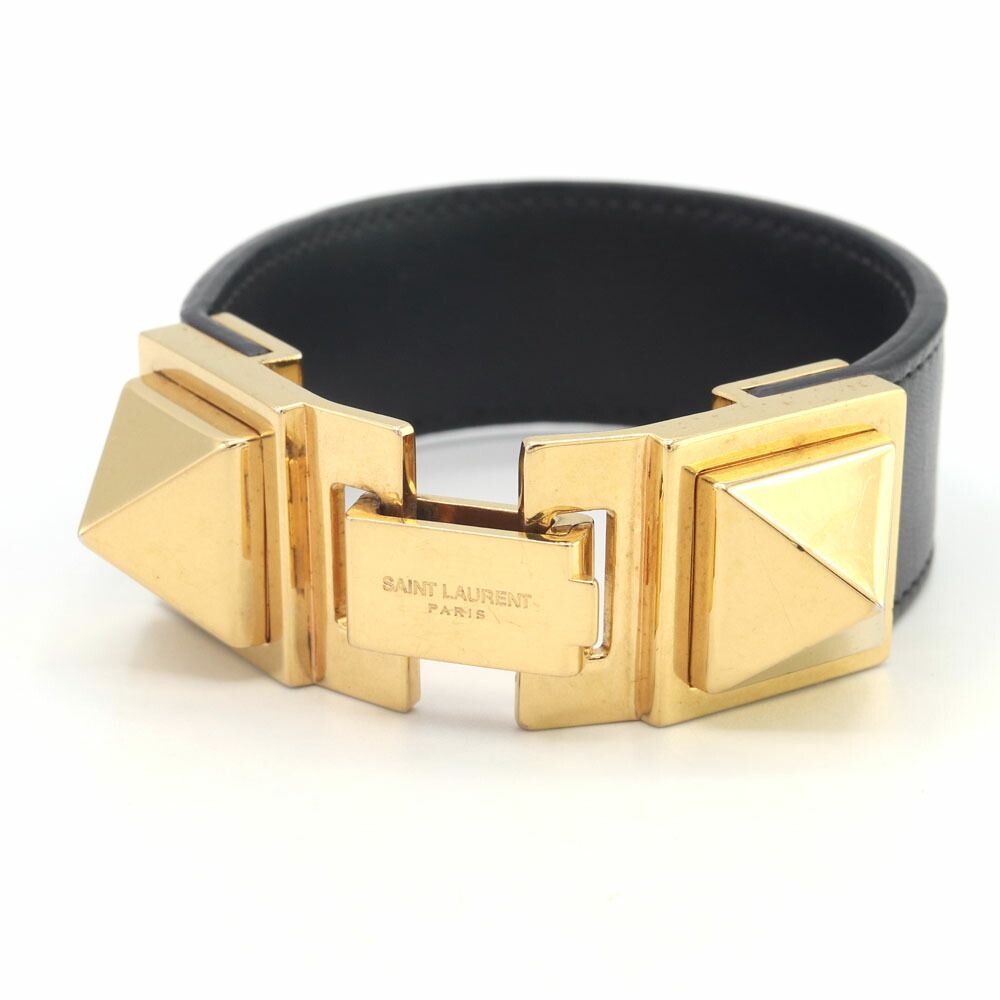 サンローラン　ブレスレット サンローランパリ ブレスレット 340571 ブラック - メルカリ