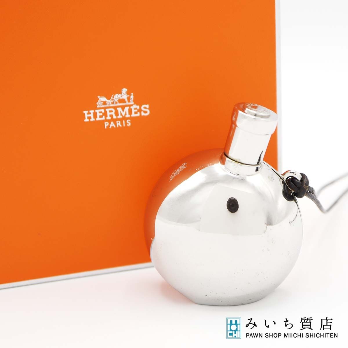 HERMES エルメス パフュームボトル ネックレス 香水 パルファム デ メルヴェイユ 7.5ml 総重量94.6g yo1354