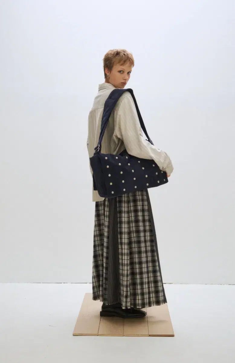 PLZPROJECT プリーズプロジェクト オーバ CHECK マキシ スカート ブラック SIROKUMA-CORPORATION_COM