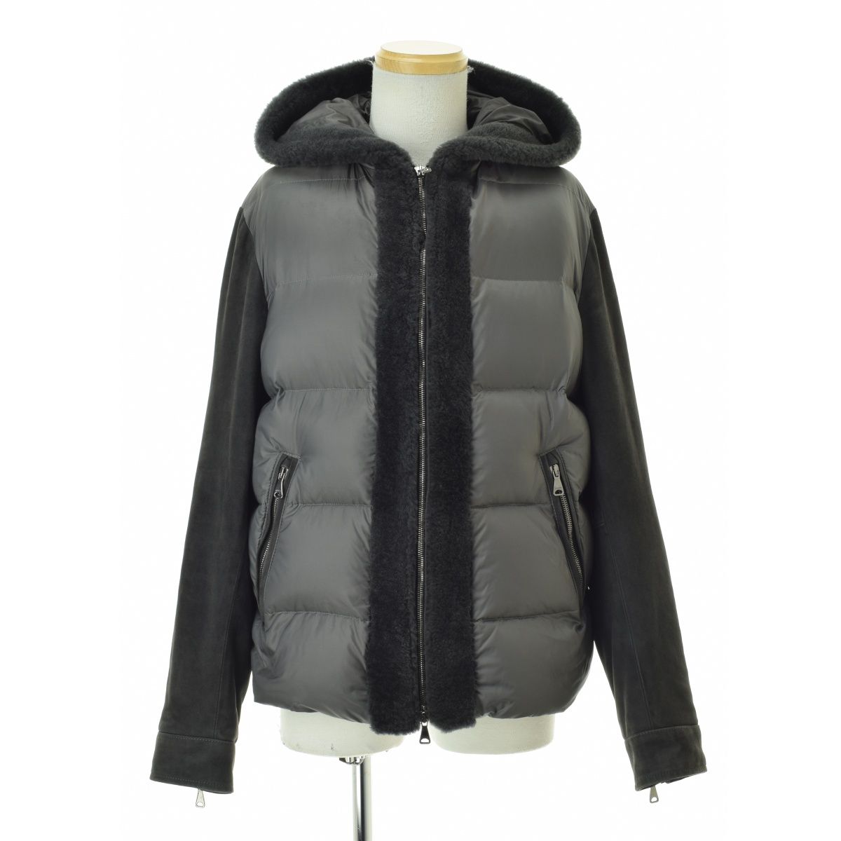 EMMETI×DESIGNWORKS】別注 23AW GART ムートン レザースリーブダウン 