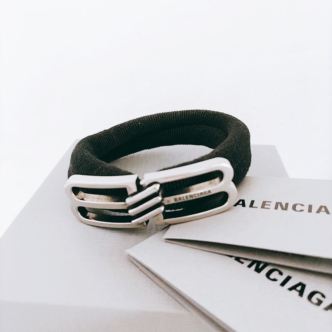 BALENCIAGA BBアイコンバレンシアガヘアゴム 国内即発】BALENCIAGA/BB ICON HAIR TIE/ヘアゴム (BALENCIAGA