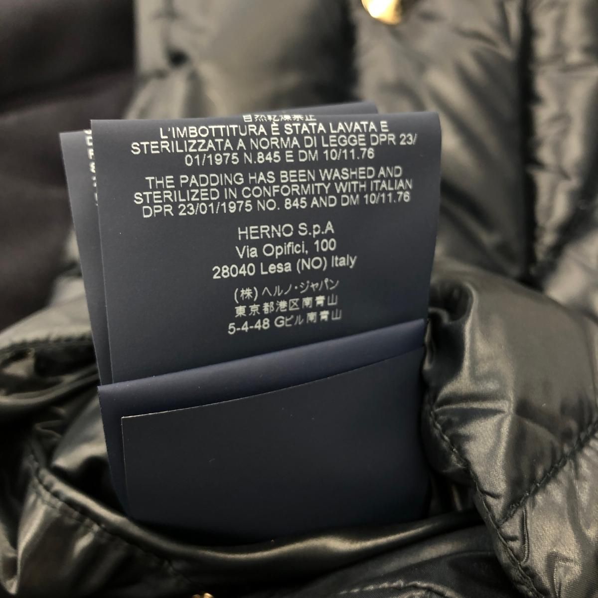 良好 HERNO ヘルノ ダウンコート キッズサイズ12A ネイビー キッズ 