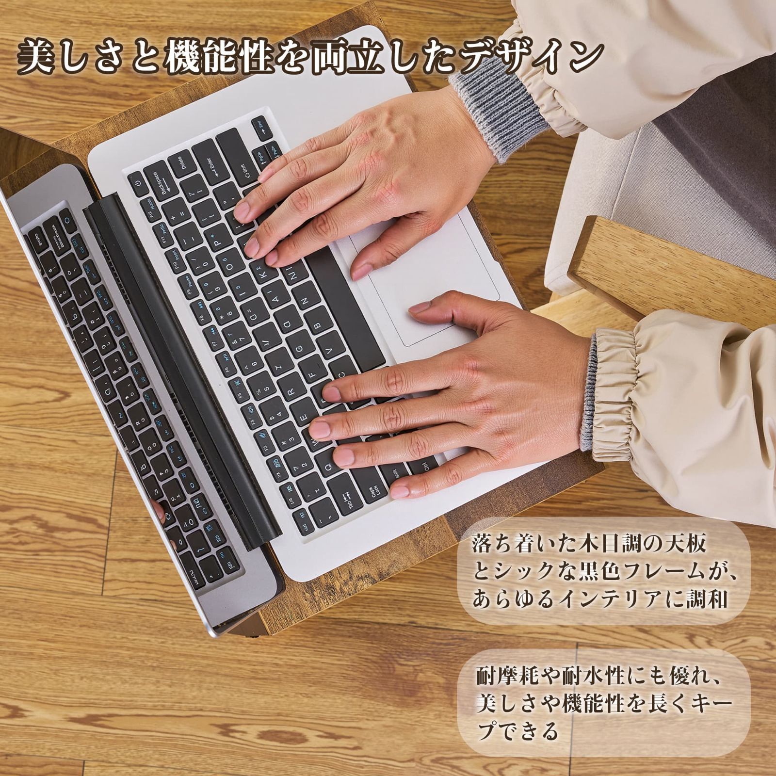 全品15%OFFクーポン！】VECELO 即納 サイドテーブル キャスター付き 幅
