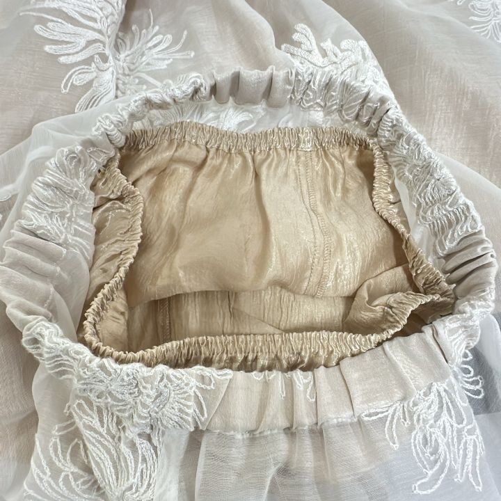 25030400509210 シアーレースレイヤードパンツ