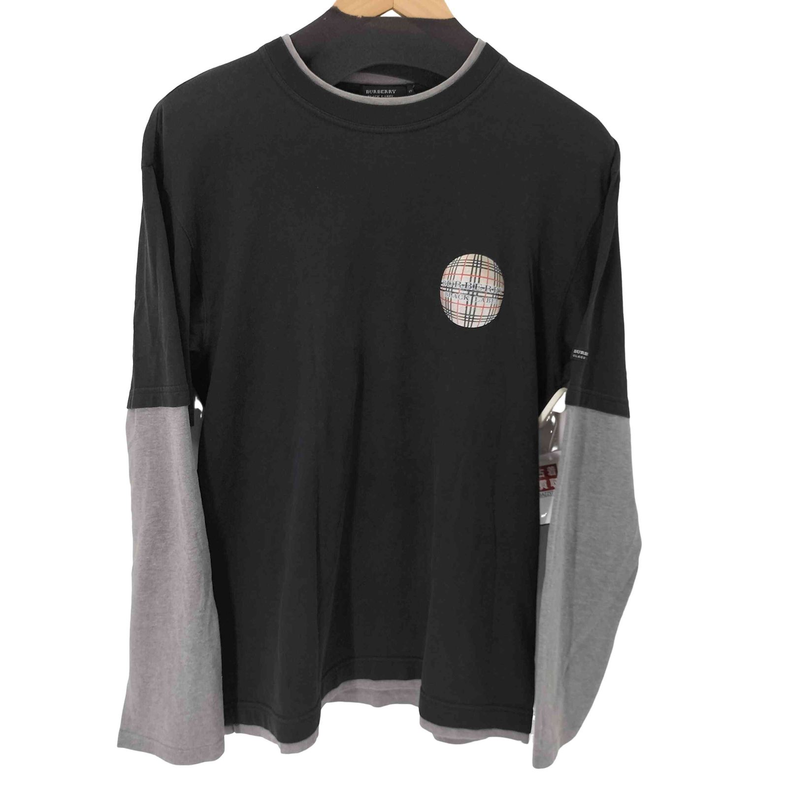 バーバリーブラックレーベル BURBERRY 中古 カットソー L グレー バーバリーブラックレーベル BURBERRY BLACK LABEL Tシャツ カットソー