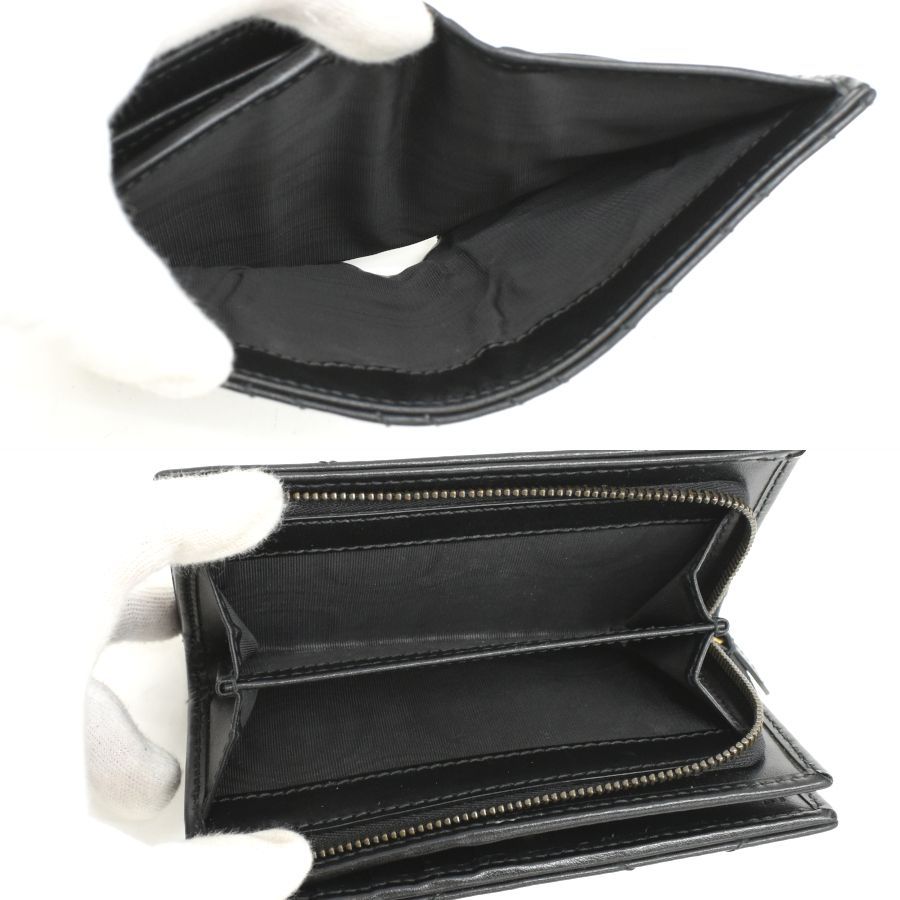 |グッチ|ダブルG|ウォレット|二つ折り財布|781583|シェブロン|キルティング|レザー|ブラック|GUCCI
