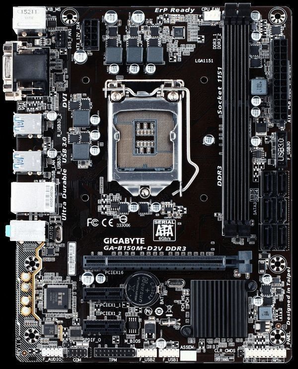 GIGABYTE B150M-D2V DDR3 LGA 1151 Intel B150 SATA 6Gb/s USB 3.0 Micro ATX  Intel Motherboard - メルカリ