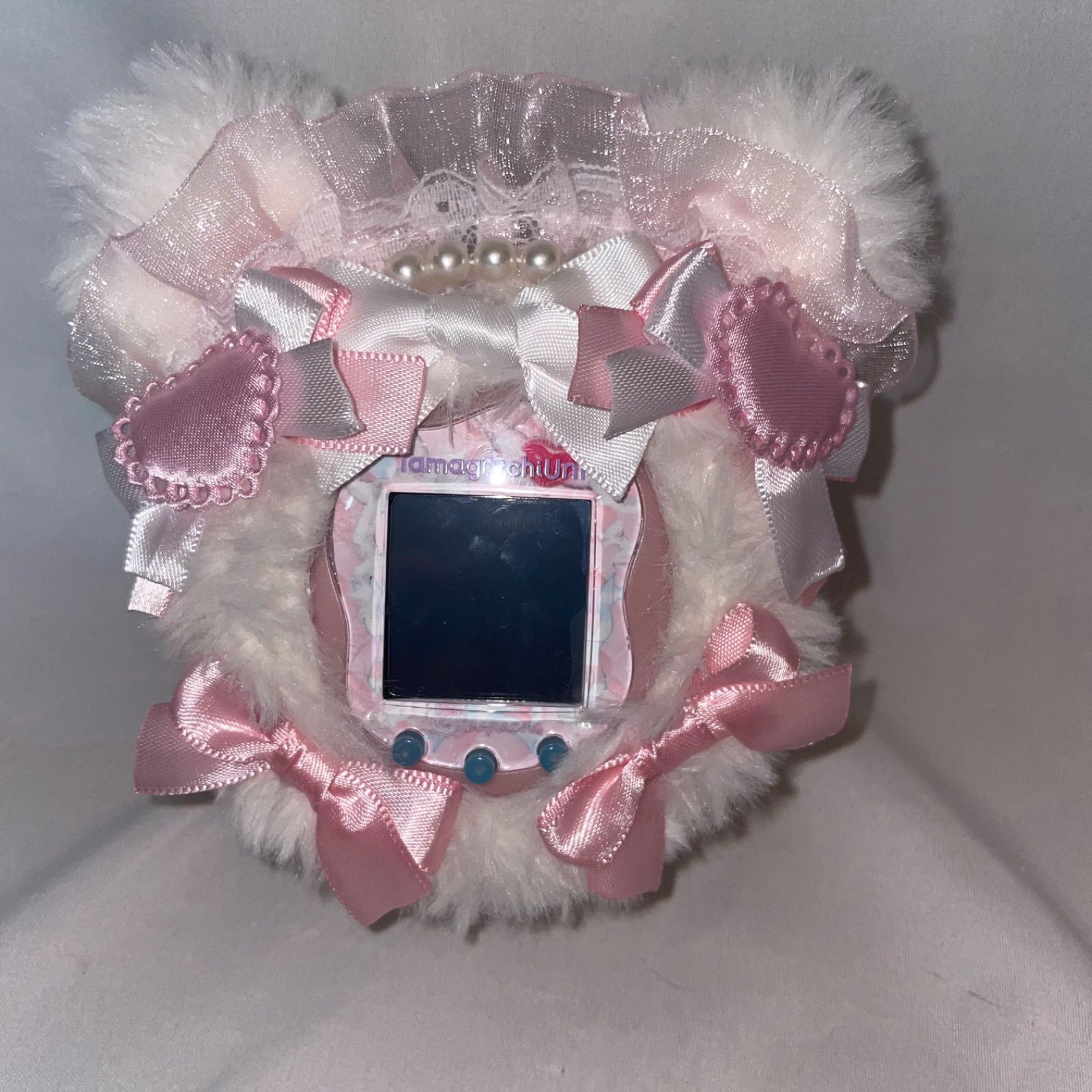 たまごっちスマート・ユニカバーメイド風ピンクねこちゃんパール