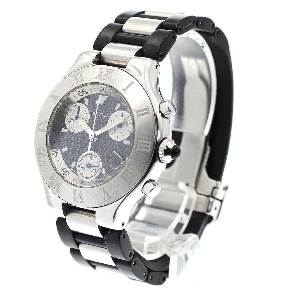 カルティエ CARTIER クロノスカフ デイト クォーツ メンズベルト _916289