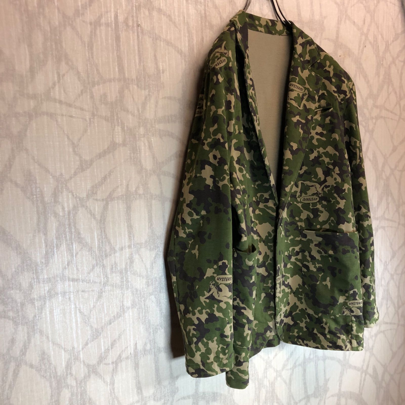 【人気グリーン、ヒスガール】HYSTERIC GLAMOURジャケット古着M. HYSTERIC GLAMOUR グリーン ナイロンジャケットコーチジャケット