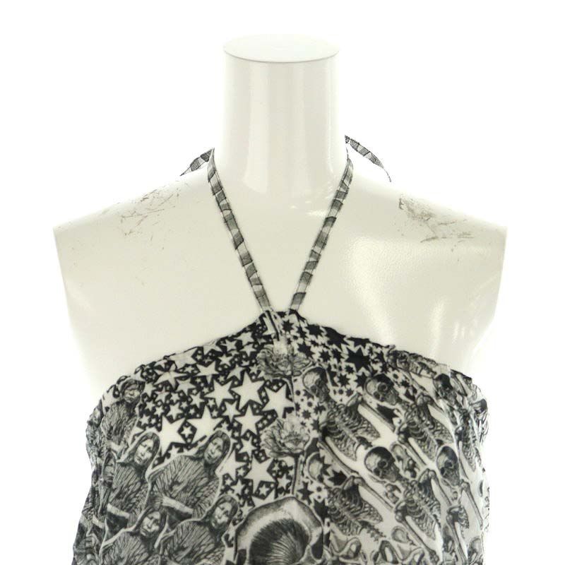ヒステリックグラマー HYSTERIC GLAMOUR 24SS HYS MANDARA柄 チューブトップブラウス プルオーバー 総柄 F 黒 白 ブラック ホワイト /HK ■ ヒステリックグラマー HYSTERIC GLAMOUR 24SS HYS MANDARA柄