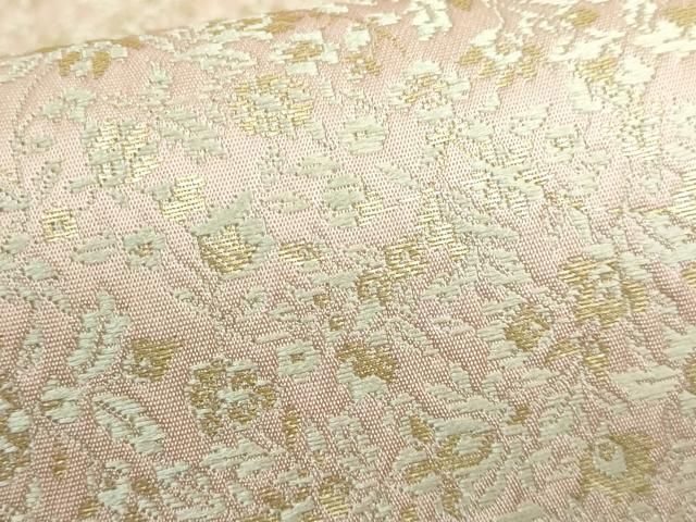 平和屋本店□極上 西陣の名門 加納幸謹製 六通柄袋帯 唐織 舞花文 洒落  