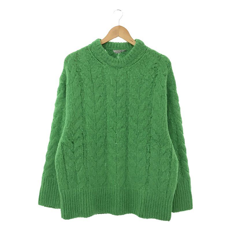 【美品】  STELLA McCARTNEY / ステラマッカートニー | 2023AW | アルパカ混 ケーブルニット | XS | ライトグリーン | レディース 美品】 STELLA McCARTNEY / ステラマッカートニー | 2023AW | アルパカ