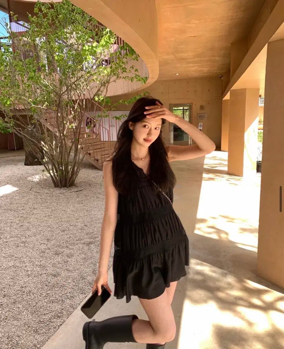 Le Plein Giselle Black Dress long