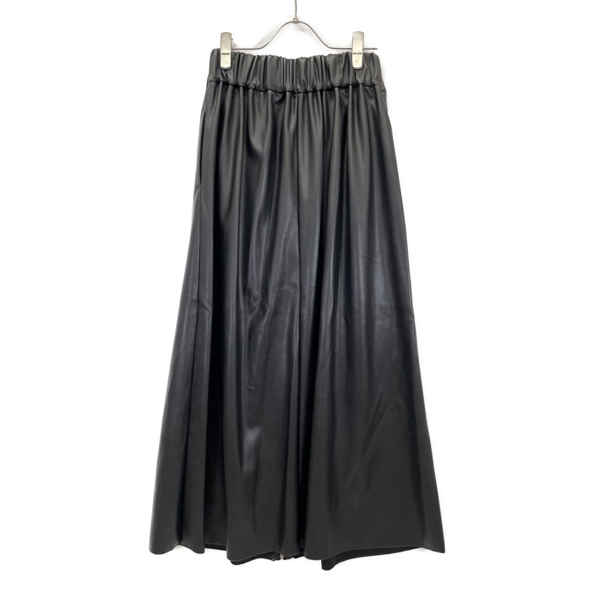 upper hights アッパーハイツ 20JD00602BLK 24SS ﾌﾞﾗｯｸ ﾌｪｲｸﾚｻﾞｰ Kylie ﾌﾚｱｽｶｰﾄ 1