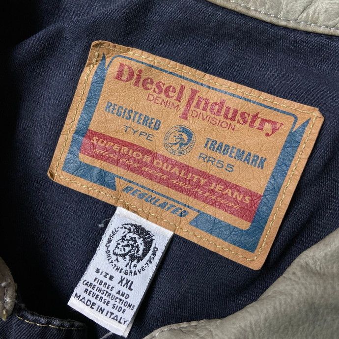 90年代 DIESEL Industry イタリア製 カラーデニムジャケット 襟