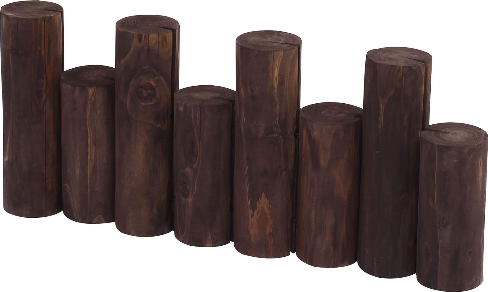 新品 タカショー 花壇柵 乱杭8連 L ブラウン HGK-R8L