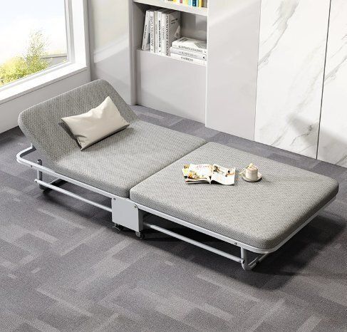 二つ折りベッド一人用簡易オフィス昼休みベッド携帯昼寝ベッドスポンジベッド病院付き添いベッド家庭用