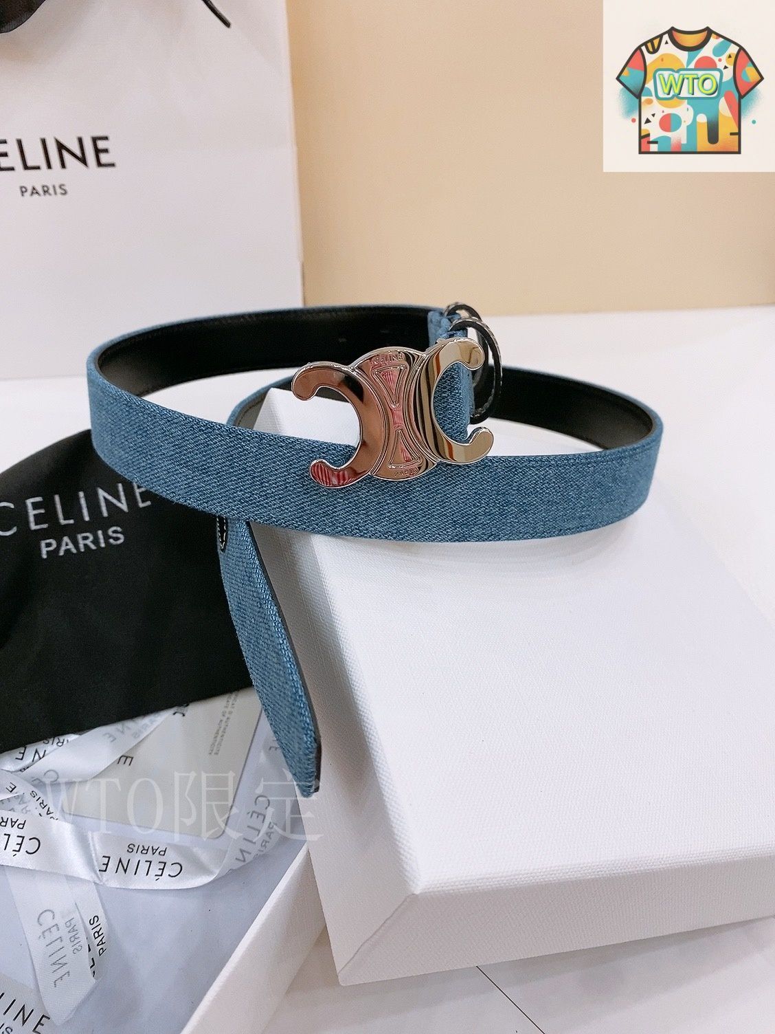 今日WTO】Celine セリーヌ 24 中号 デニムベルト-ID58 - メルカリ