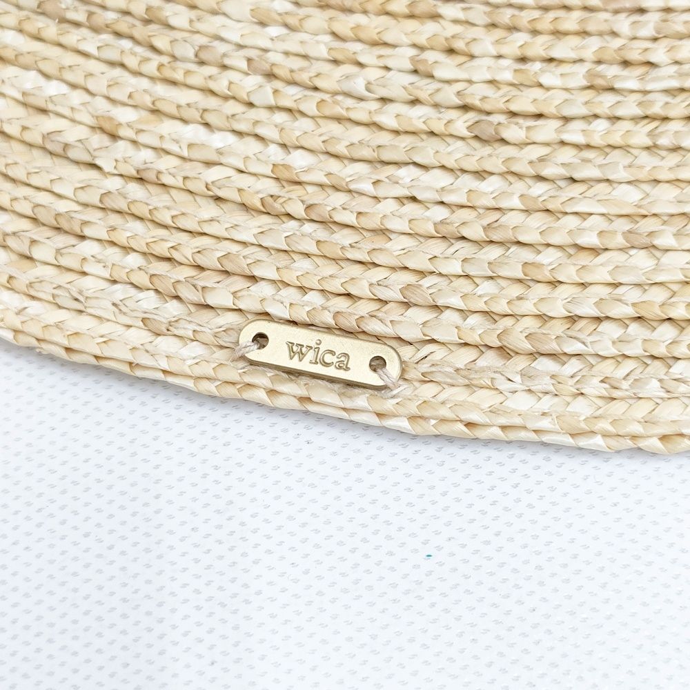 wicagrocery ストローハット Round Brim Flat 麦わら帽子 ハット ベージュ レディース ウィカグロサリー【中古】5-0829M♪ wicagrocery ストローハット Round Brim Flat 麦わら帽子 ハット