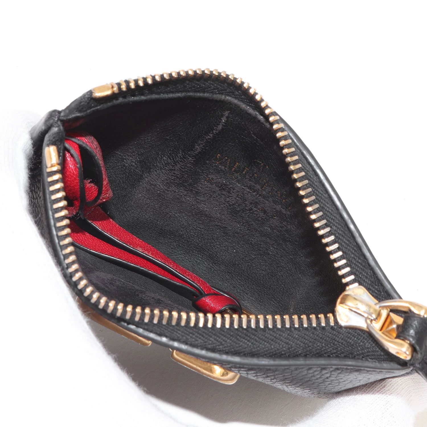 VALENTINO ヴァレンティノ キーケース / メタル ロゴ レザー キーケース (KEY CASE P0X84 SNP) / ブラック 黒 / イタリア製 / ブランド ファッション アイテム 小物【メンズ】【中古】 VALENTINO ヴァレンティノ キーケース / メタル ロゴ レザー キー