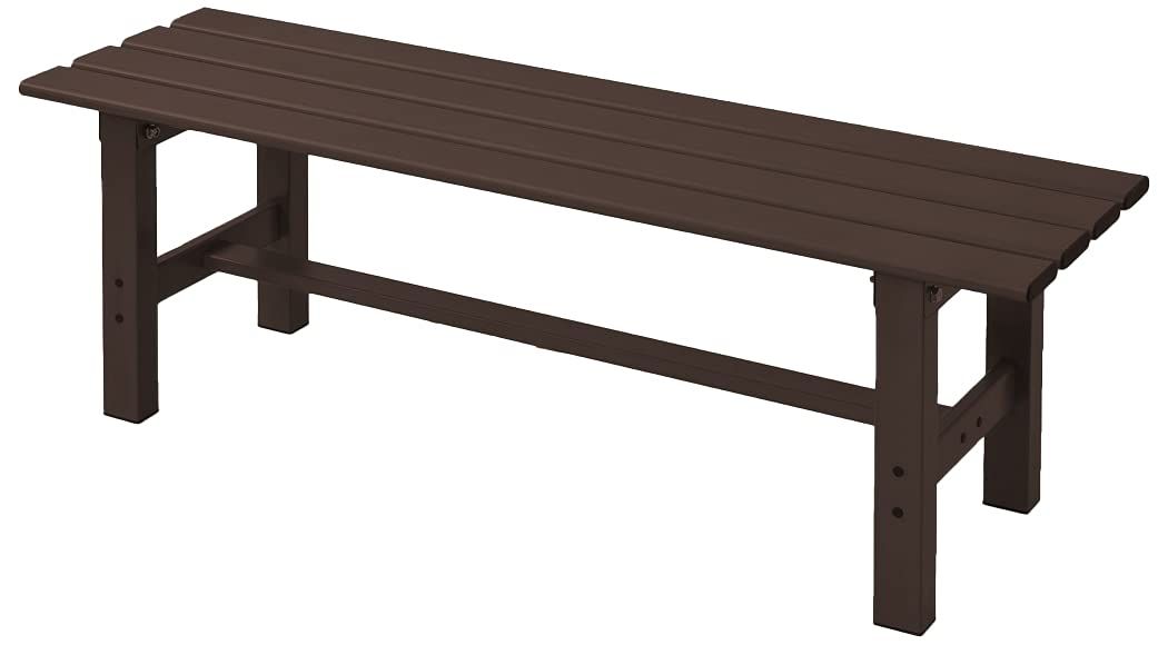 ガーデンマスター Gardenmaster アルミベンチ 幅120×奥行36×高さ40cm サビに強い 屋外 長椅子 縁側 椅子 アルミ縁台 ガーデンチェア ベンチシート ベランダ バルコニー 軽量 踏み台 ベンチ台 玄関台 お庭 ダークブラン ABT-12