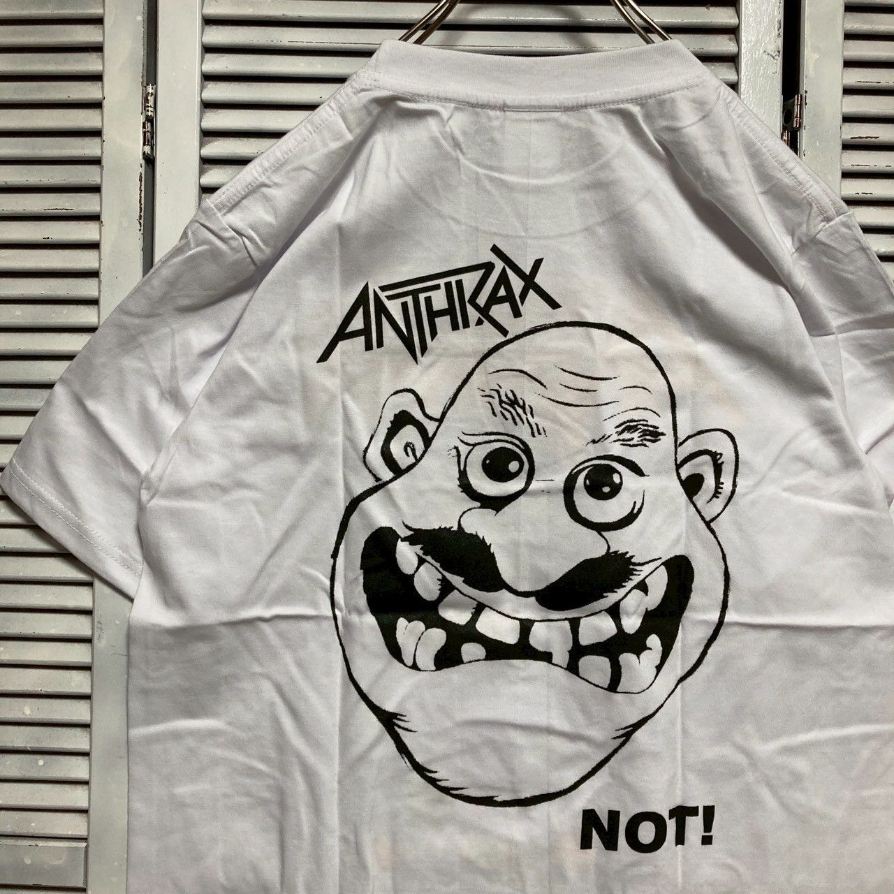 バンド Tシャツ ANTHRAX アンスラックス NOT 白 tee ティーシャツ