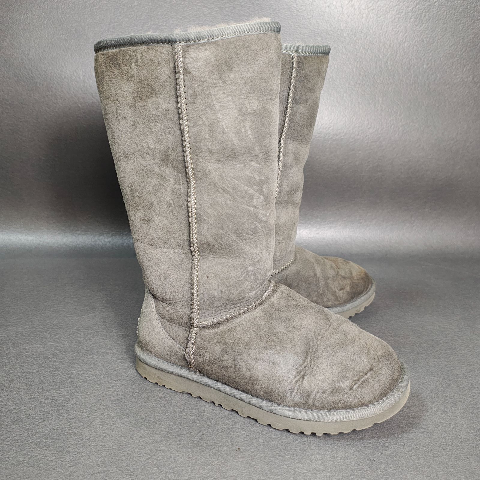 UGG アグ ムートンブーツ ロングブーツ グレー usa6 23cm W CLASSIC 