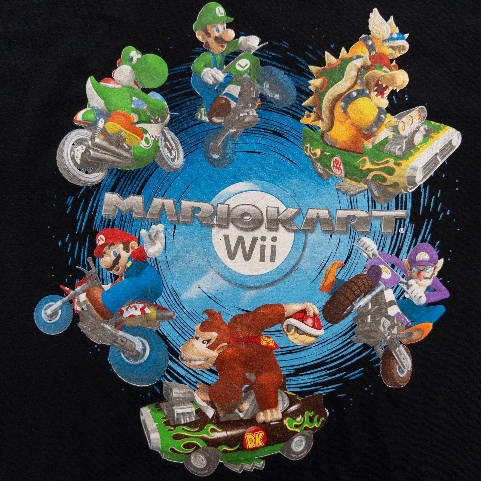 古着 00s MARIOKART Wii ゲームTシャツ ブラック XL