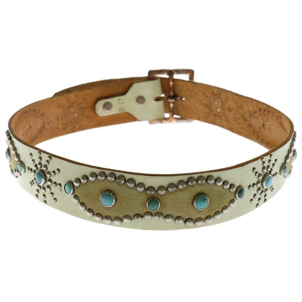 早い者勝ちになります　HTC スタカリ別注　フラワースタッズ　ターコイズ　本革 t22092206_4.jpg