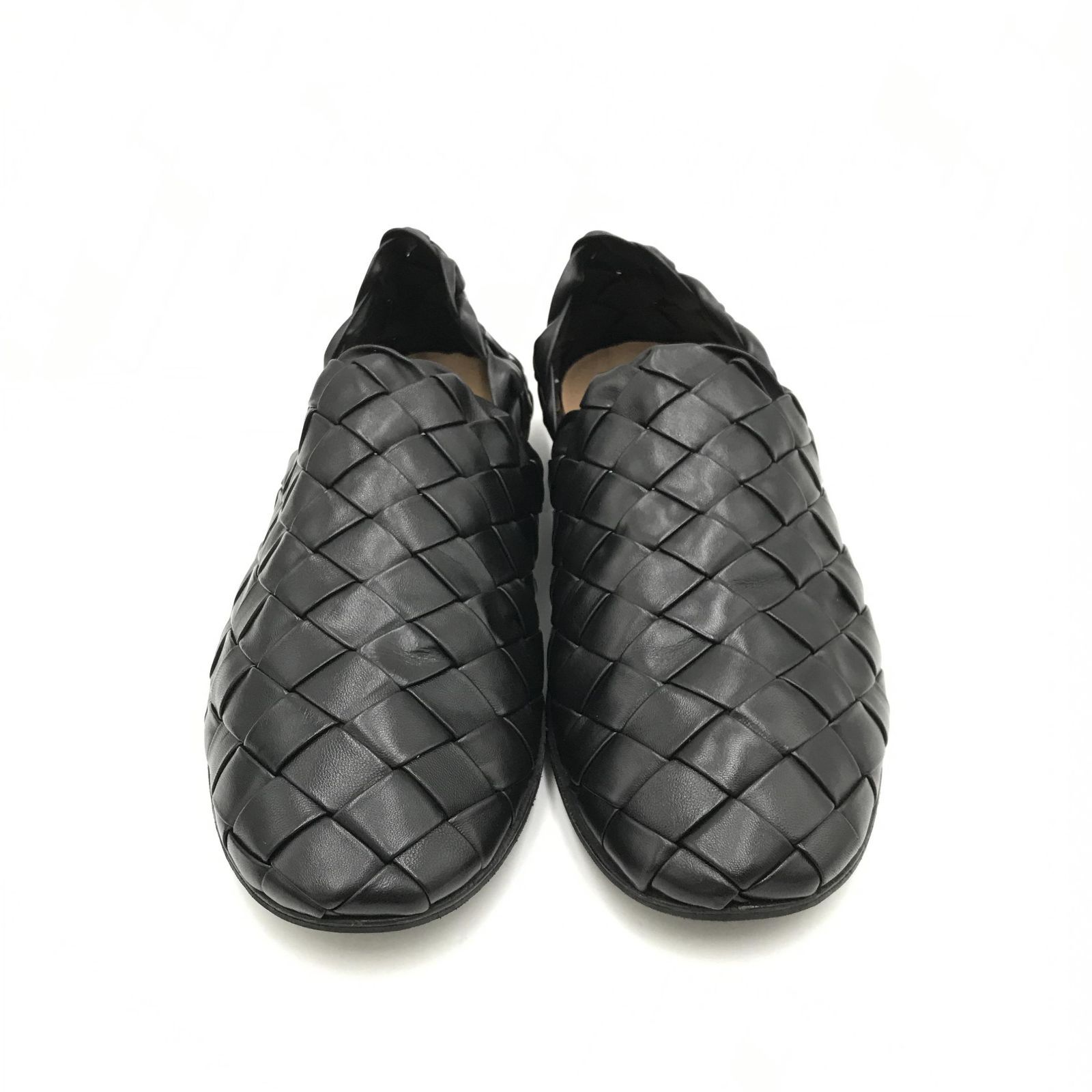 BOTTEGA VENETA ボッテガ イントレチャート スリッポン ブラック