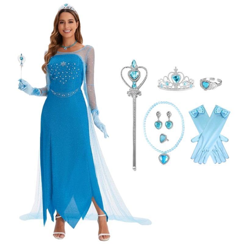 ✧︎新品未使用 アナと雪の女王 エルサ 氷 ドレス 衣装 コスプレ Amazon.co.jp: [FTXJEHG] アナと雪の女王 エルサ ドレス