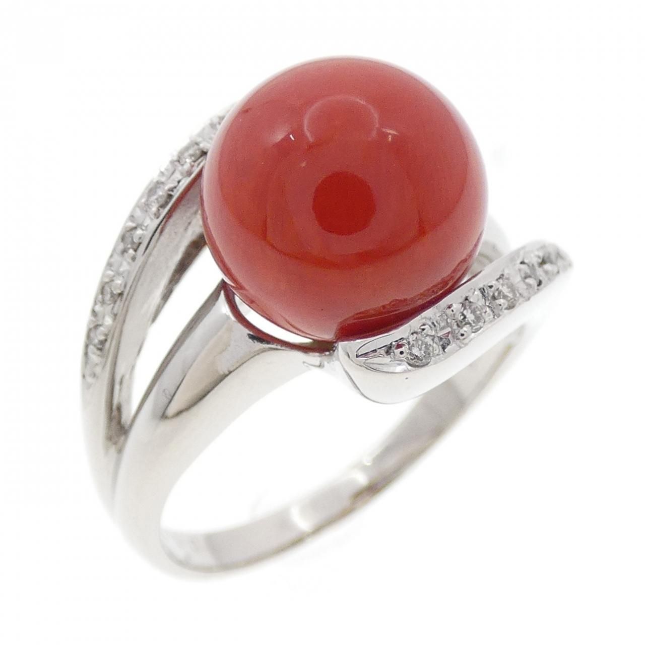 PT900 サンゴ リング 9.9mm - メルカリ 