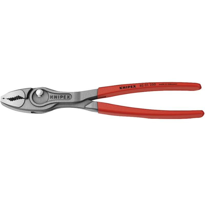 クニペックス KNIPEX ツイングリップ スリップジョイントプライヤー 開口幅調整可能 ネジ外し 摩耗したボルト ナットなどあらゆるものをしかっかり掴める プラスチックコーティングハンド