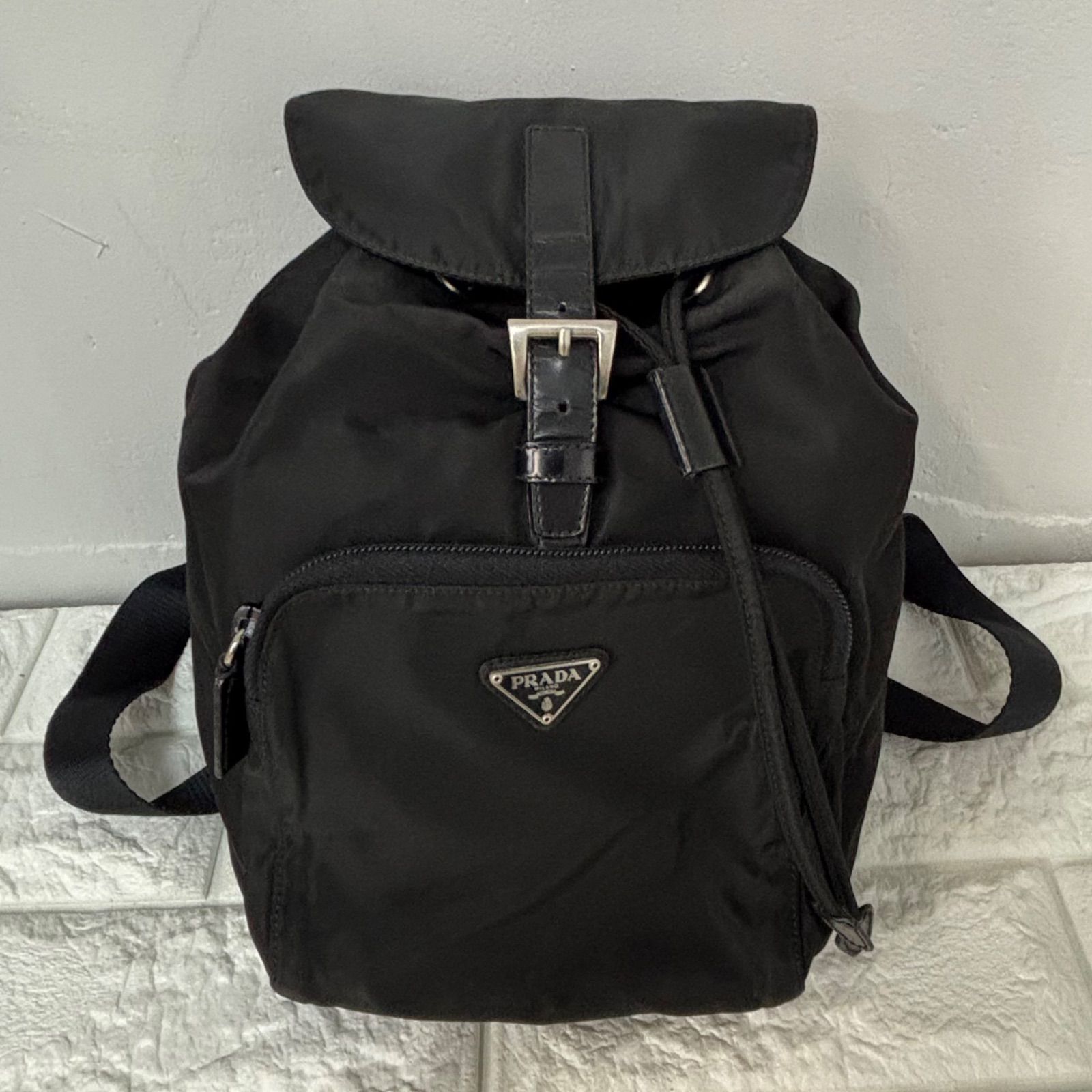 プラダ リュック バックパック 三角プレート テスートナイロン レザー