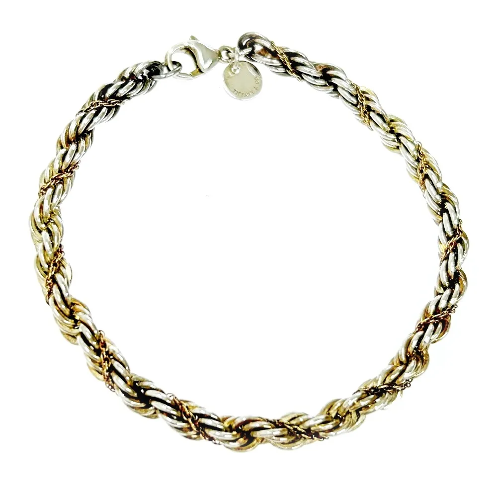 中古】TIFFANY&Co. ティファニー シルバー ゴールド ツイスト