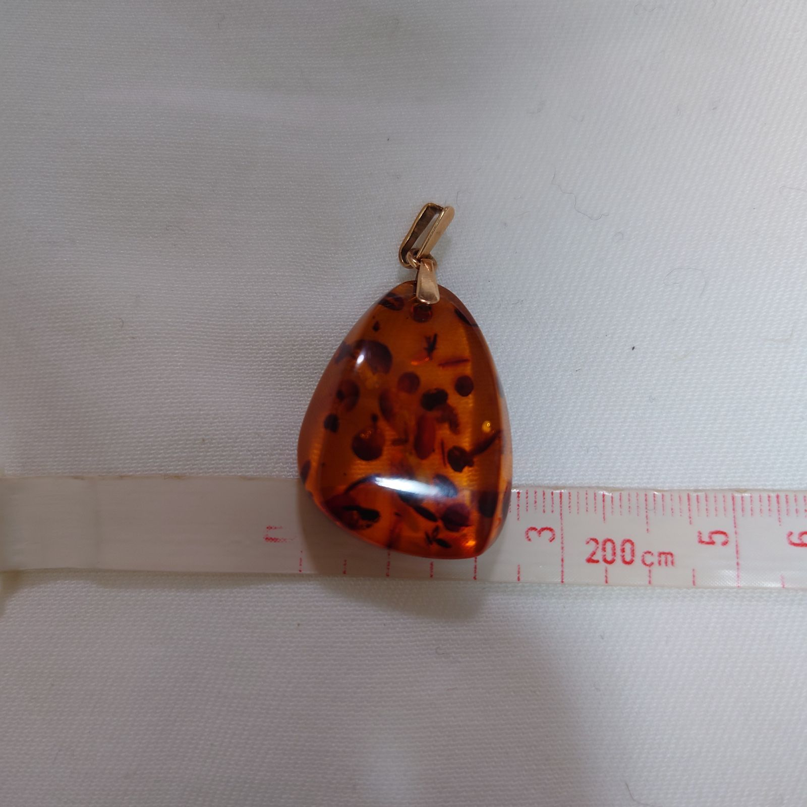 在庫整理セール中】琥珀 ネックレストップ 金 583 8rk 刻印 - メルカリ