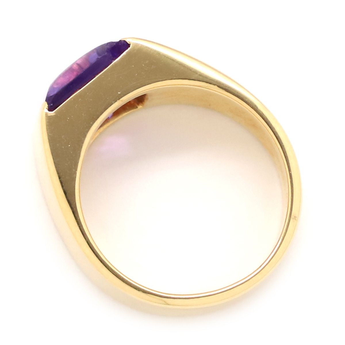 カルティエ Cartier リング 指輪 タンクリング K18YG アメジスト
