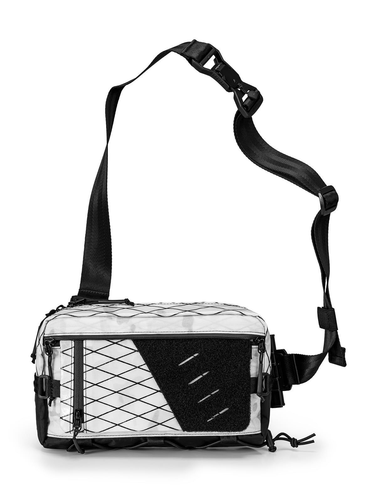 Color X-PAC スノーカモ TACTICAL GEEK Cache L6 EDCモジュラー スリングバッグ 軽量クロスボディショルダーバッグ 旅行用チェストバッグ 日常持ち運び用斜め掛け ワンショルダーパック カジュアル旅行 ハイキング アウトドア ス