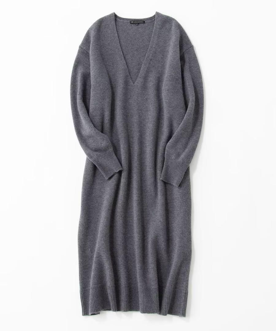 23区 定価2.5万 ウールカシミヤブレンドバルキー Vネック ワンピース 44 23区 定価2.5万 ウールカシミヤブレンドバルキー Vネック