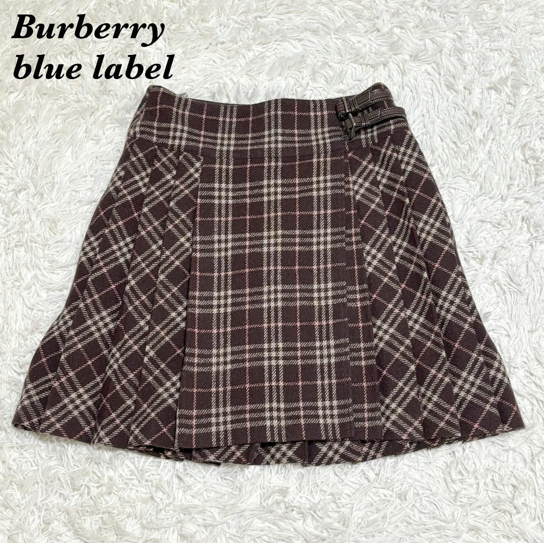 Burberry blue label ウールプリーツスカート 38