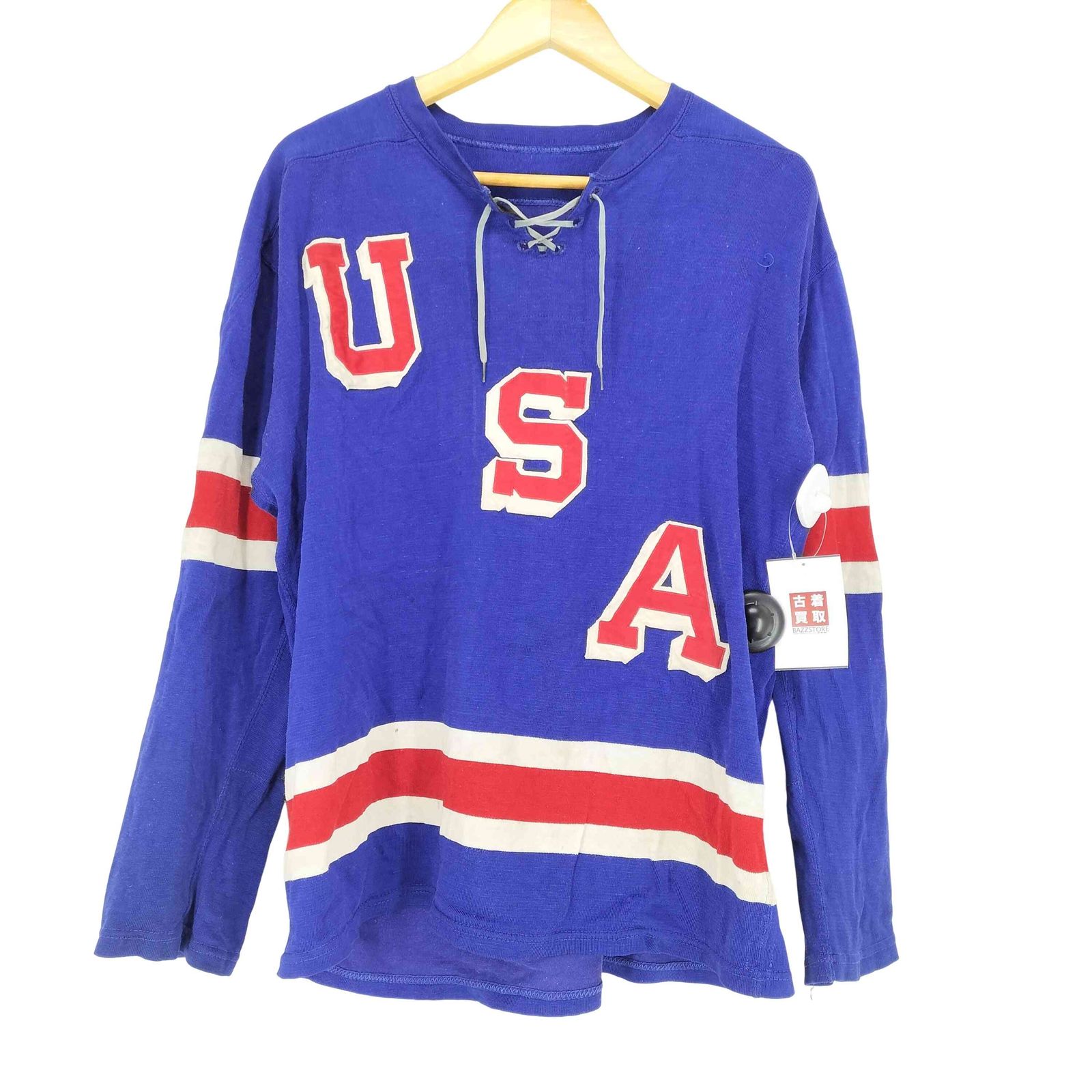 コスビー COSBY 70S NHL フロントレースアップワッペンデザインフットボールシャツ メンズ  46