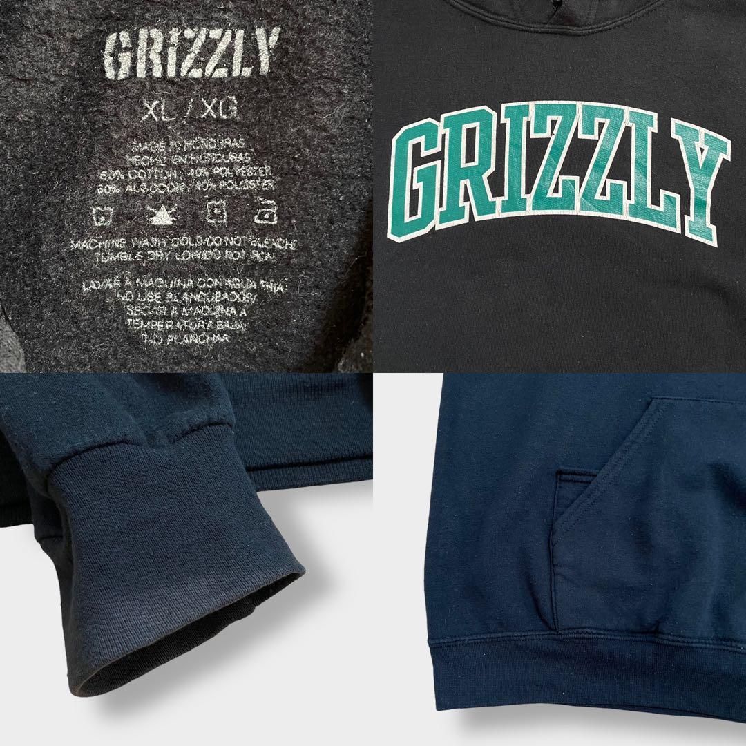 GRIZZLY パーカー プルオーバー スウェット ロゴ プリント XL 古着