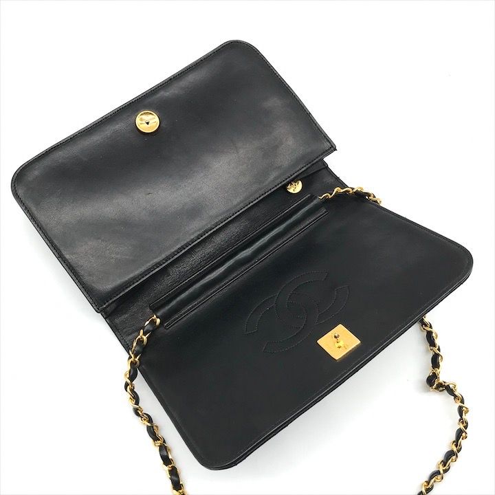 良品 CHANEL シャネル ココマーク プッシュロック マトラッセ ラムスキン チェーン ショルダー バッグ ブラック レディース ブランド a8717 良品 CHANEL シャネル ココマーク プッシュロック マトラッセ