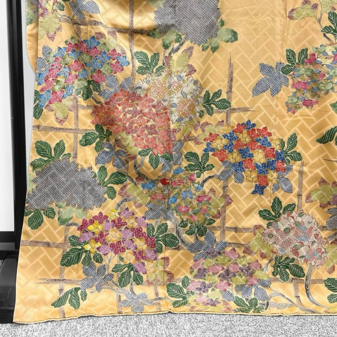 振袖 金駒刺繍 紫陽花 花模様 晴れの日 成人式 卒業式 着物 072w d  