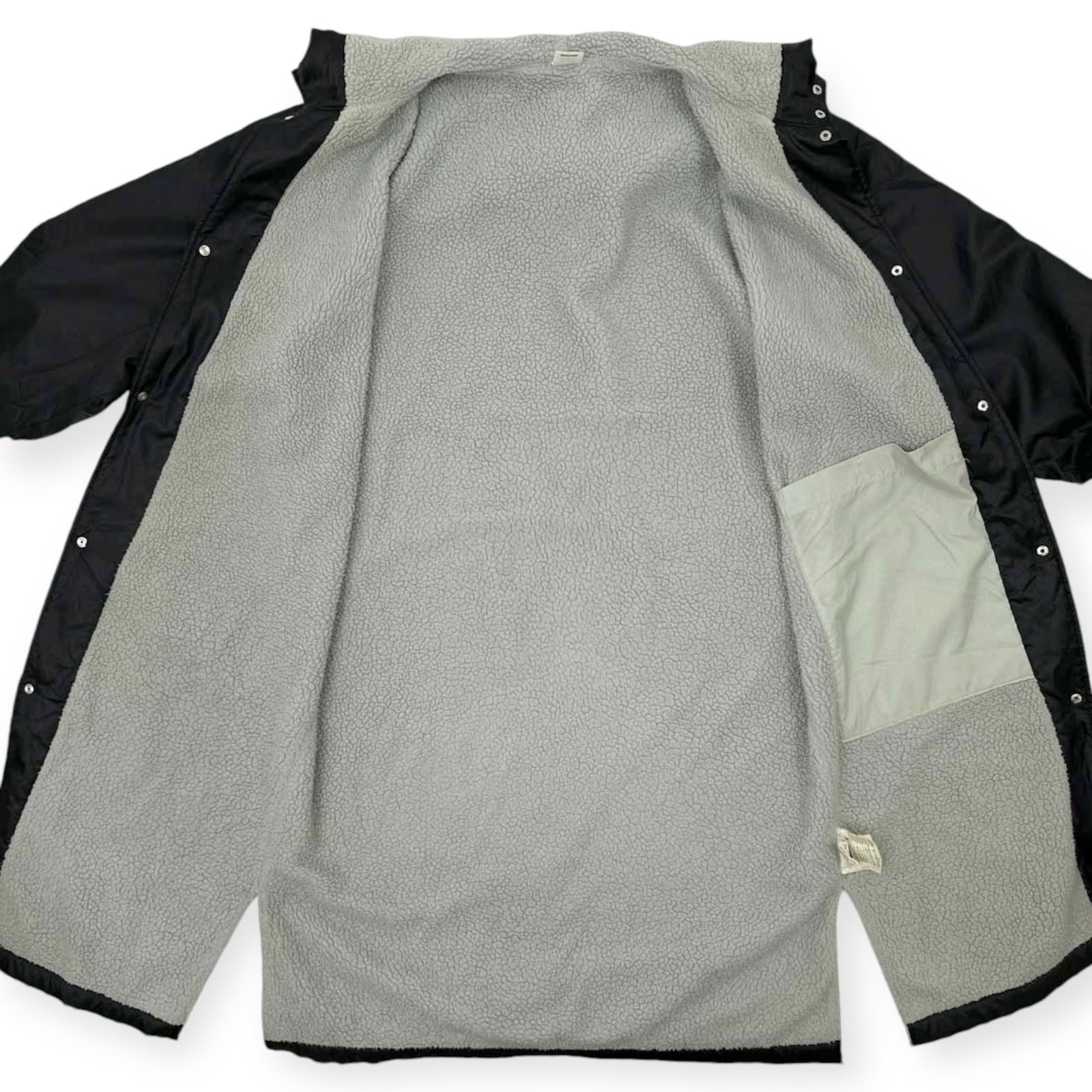 希少XL★90s アディダス ベンチコート デサント製 裏地ボア ビッグロゴ アディダス☆90sデサント製☆裏地ボア☆ナイロンベンチコート