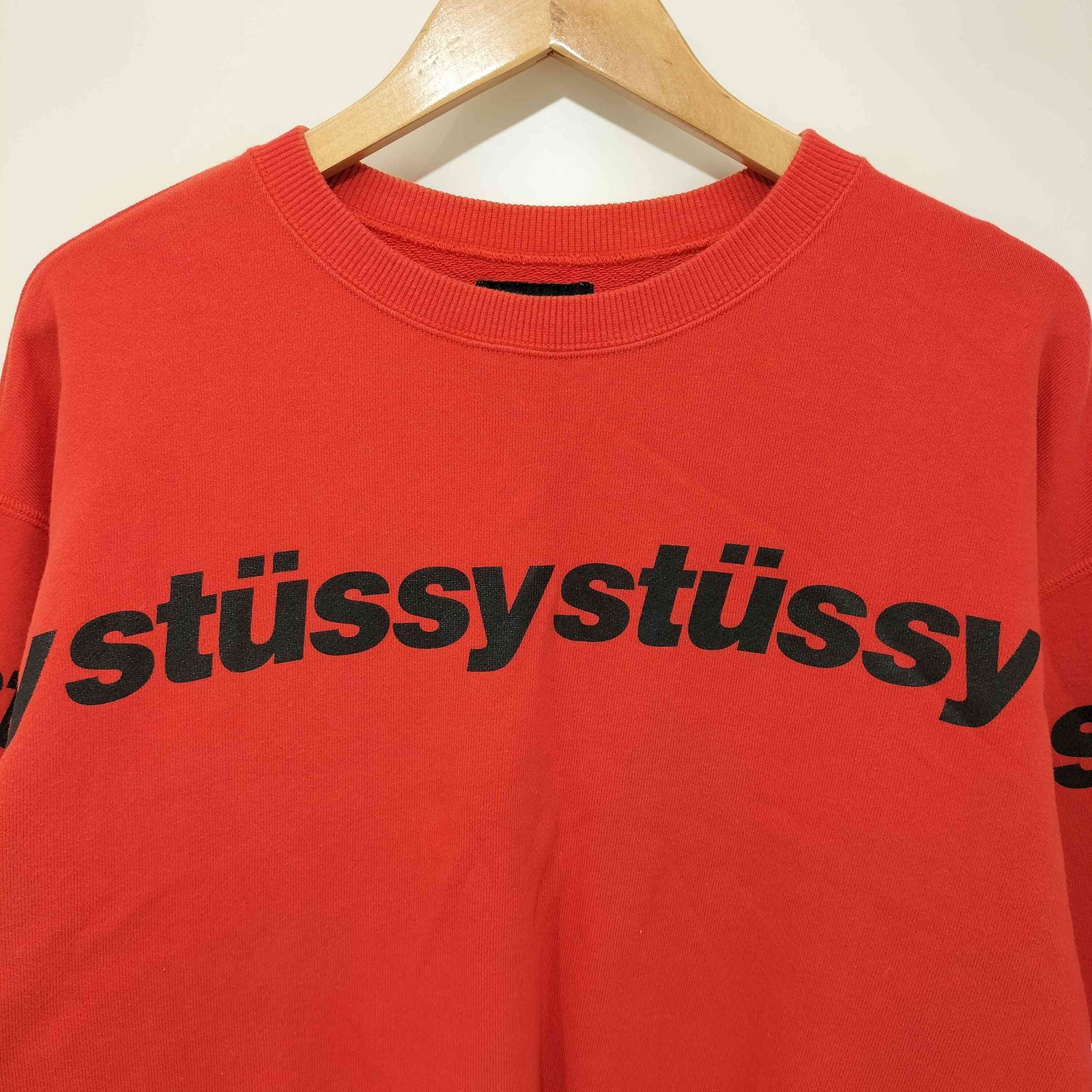 STUSSY 赤 M トレーナー・スウェット STUSSY - OLD STUSSY オールド ステューシー 90's 90年代 Logo