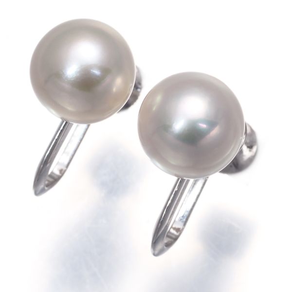 ミキモト イヤリング パール 真珠 8.5mm 一粒 K14WG 175697