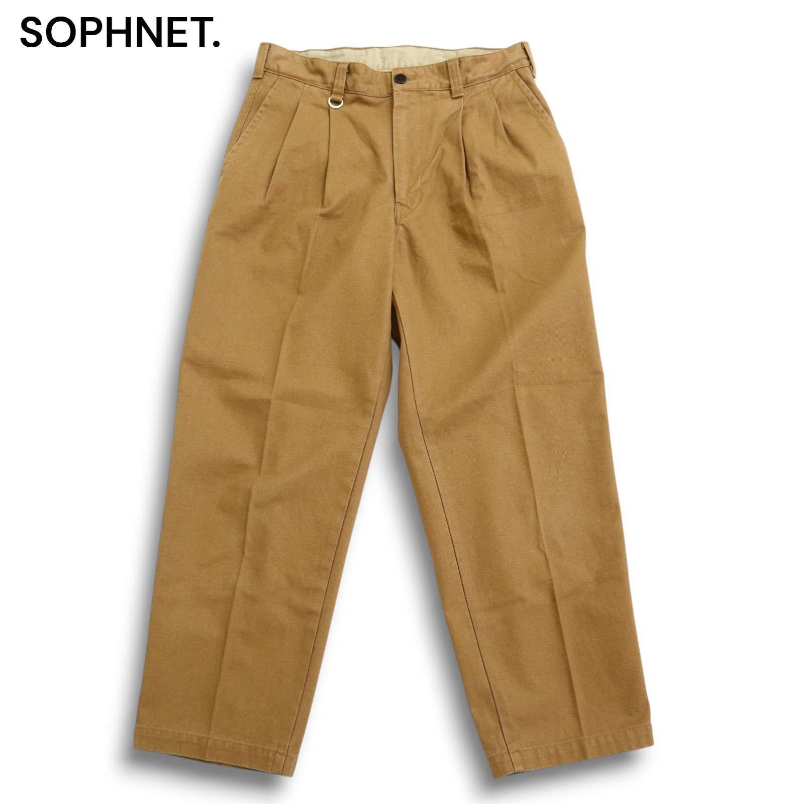 20ss SOPHNET. ソフネット 通年 テーパード ツータック チノ パンツ チノパン Sz.L メンズ 日本製