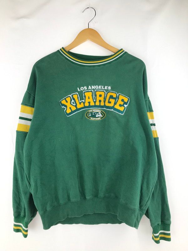 メンズ XLARGE エクストララージ STRIPED SLEEVE TEAM LOGO CREWNECK SWEAT 101223012007 ストライプスリーブ チームロゴスウェット トレーナー 142-250228-hi-12-TAG